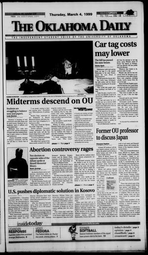 The Oklahoma Daily (Norman, Okla.), Vol. 83, No. 118, Ed. 1 Thursday, March 4, 1999