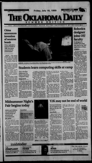 The Oklahoma Daily (Norman, Okla.), Vol. 83, No. 171, Ed. 1 Friday, July 16, 1999