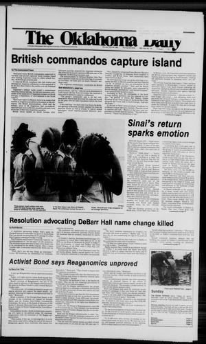 The Oklahoma Daily (Norman, Okla.), Vol. 68, No. 154, Ed. 1 Monday, April 26, 1982
