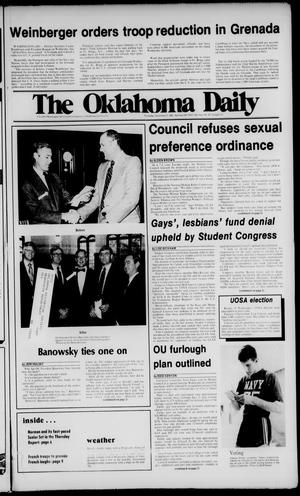 The Oklahoma Daily (Norman, Okla.), Vol. 70, No. 58, Ed. 1 Thursday, November 3, 1983