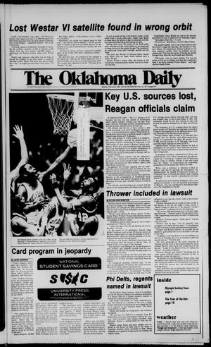 Primary view of object titled 'The Oklahoma Daily (Norman, Okla.), Vol. 70, No. 103, Ed. 1 Monday, February 6, 1984'.