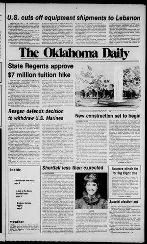 Primary view of object titled 'The Oklahoma Daily (Norman, Okla.), Vol. 70, No. 116, Ed. 1 Thursday, February 23, 1984'.