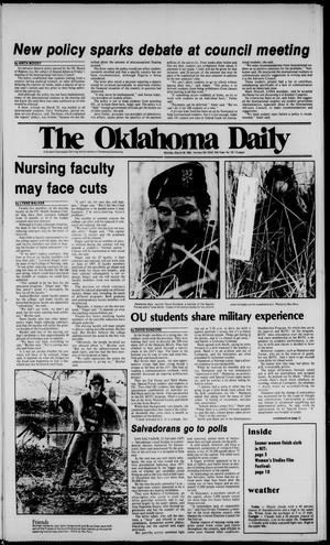 The Oklahoma Daily (Norman, Okla.), Vol. 70, No. 132, Ed. 1 Monday, March 26, 1984