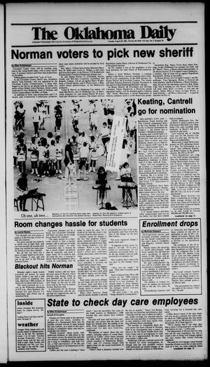 The Oklahoma Daily (Norman, Okla.), Vol. 71, No. 5, Ed. 1 Tuesday, August 28, 1984