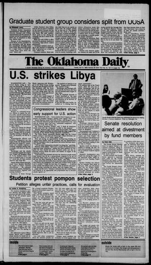 The Oklahoma Daily (Norman, Okla.), Vol. 72, No. 150, Ed. 1 Tuesday, April 15, 1986