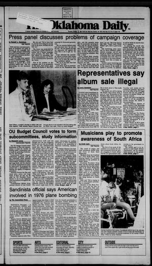 The Oklahoma Daily (Norman, Okla.), Vol. 73, No. 43, Ed. 1 Thursday, October 16, 1986