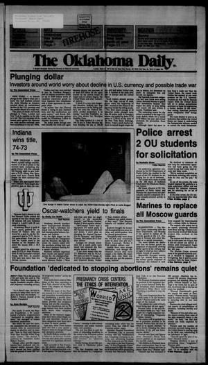 The Oklahoma Daily (Norman, Okla.), Vol. 73, No. 138, Ed. 1 Tuesday, March 31, 1987