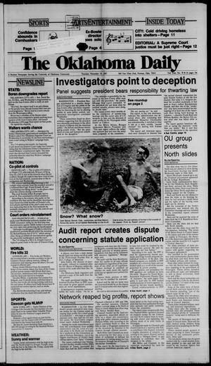 The Oklahoma Daily (Norman, Okla.), Vol. 73, No. 70, Ed. 1 Thursday, November 19, 1987