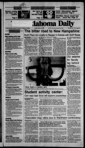 The Oklahoma Daily (Norman, Okla.), Vol. 73, No. 113, Ed. 1 Monday, February 15, 1988