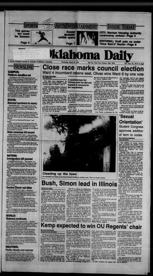 The Oklahoma Daily (Norman, Okla.), Vol. 73, No. 130, Ed. 1 Wednesday, March 16, 1988