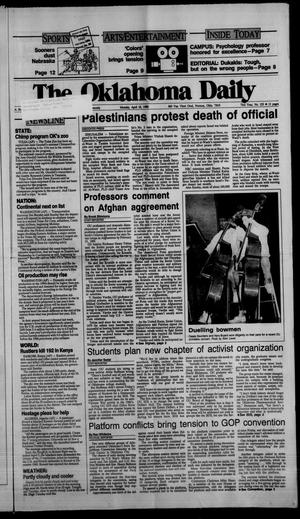 The Oklahoma Daily (Norman, Okla.), Vol. 73, No. 153, Ed. 1 Monday, April 18, 1988