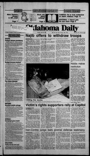 The Oklahoma Daily (Norman, Okla.), Vol. 73, No. 159, Ed. 1 Tuesday, April 26, 1988