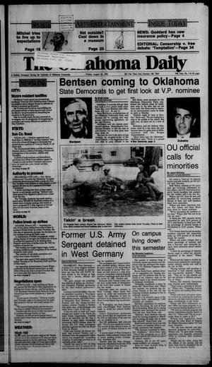 Primary view of object titled 'The Oklahoma Daily (Norman, Okla.), Vol. 73, No. 5, Ed. 1 Friday, August 26, 1988'.