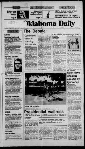 The Oklahoma Daily (Norman, Okla.), Vol. 74, No. 26, Ed. 1 Monday, September 26, 1988
