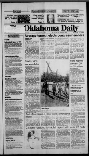 The Oklahoma Daily (Norman, Okla.), Vol. 74, No. 62, Ed. 1 Friday, November 11, 1988