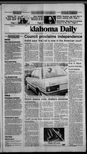 The Oklahoma Daily (Norman, Okla.), Vol. 74, No. 65, Ed. 1 Wednesday, November 16, 1988