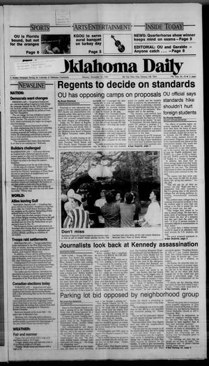 The Oklahoma Daily (Norman, Okla.), Vol. 74, No. 69, Ed. 1 Monday, November 21, 1988