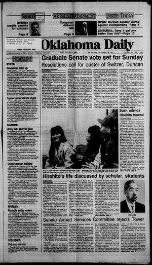 The Oklahoma Daily (Norman, Okla.), Vol. 73, No. 120, Ed. 1 Friday, February 24, 1989