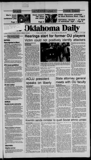 The Oklahoma Daily (Norman, Okla.), Vol. 73, No. 147, Ed. 1 Tuesday, April 11, 1989
