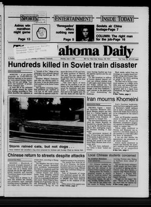 Primary view of object titled 'The Oklahoma Daily (Norman, Okla.), Vol. 73, No. 167, Ed. 1 Monday, June 5, 1989'.