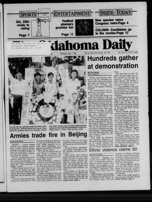 Primary view of object titled 'The Oklahoma Daily (Norman, Okla.), Vol. 73, No. 169, Ed. 1 Wednesday, June 7, 1989'.