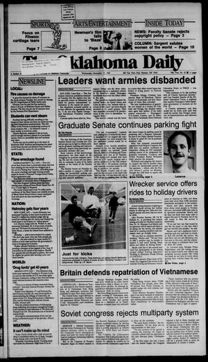 The Oklahoma Daily (Norman, Okla.), Vol. 74, No. 82, Ed. 1 Wednesday, December 13, 1989