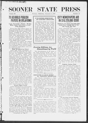 Sooner State Press (Norman, Okla.), Vol. 20, No. 12, Ed. 1 Saturday, December 3, 1927