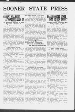 Sooner State Press (Norman, Okla.), Vol. 20, No. 43, Ed. 1 Saturday, July 14, 1928
