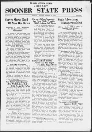 Sooner State Press (Norman, Okla.), Vol. 22, No. 7, Ed. 1 Saturday, October 26, 1929