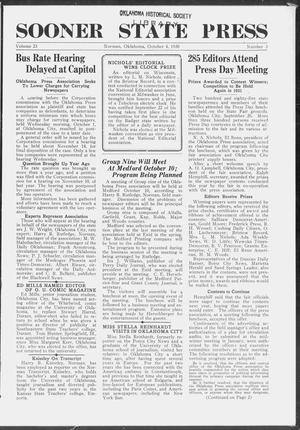 Sooner State Press (Norman, Okla.), Vol. 23, No. 3, Ed. 1 Saturday, October 4, 1930
