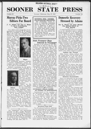 Sooner State Press (Norman, Okla.), Vol. 25, No. 36, Ed. 1 Saturday, May 27, 1933