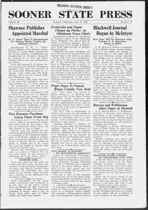Sooner State Press (Norman, Okla.), Vol. 25, No. 39, Ed. 1 Saturday, June 17, 1933