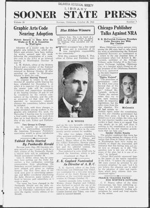 Sooner State Press (Norman, Okla.), Vol. 26, No. 7, Ed. 1 Saturday, October 28, 1933