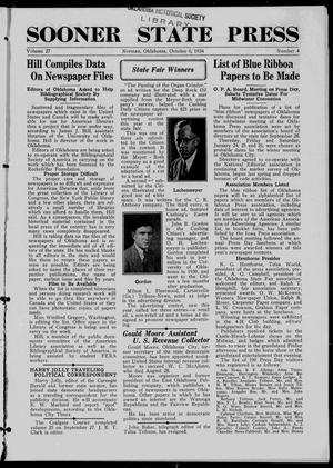 Sooner State Press (Norman, Okla.), Vol. 27, No. 4, Ed. 1 Saturday, October 6, 1934