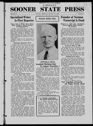 Sooner State Press (Norman, Okla.), Vol. 27, No. 7, Ed. 1 Saturday, October 27, 1934