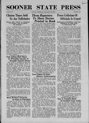 Sooner State Press (Norman, Okla.), Vol. 29, No. 14, Ed. 1 Saturday, December 12, 1936