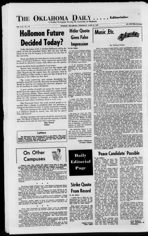 The Oklahoma Daily (Norman, Okla.), Vol. 56, No. 172, Ed. 1 Thursday, June 25, 1970