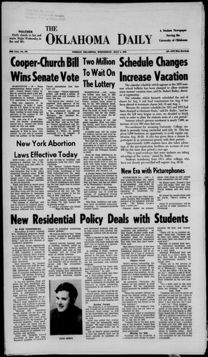 The Oklahoma Daily (Norman, Okla.), Vol. 1, No. 176, Ed. 1 Wednesday, July 1, 1970
