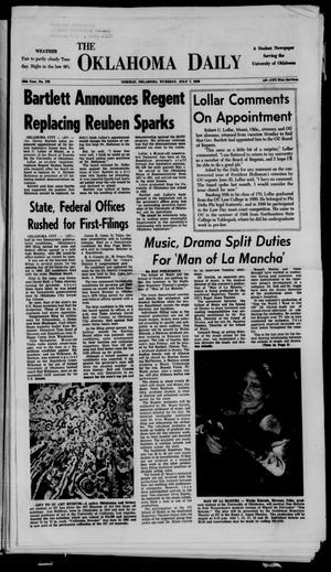 The Oklahoma Daily (Norman, Okla.), Vol. 1, No. 179, Ed. 1 Tuesday, July 7, 1970