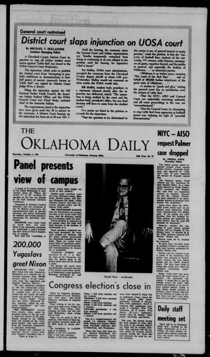 The Oklahoma Daily (Norman, Okla.), Vol. 1, No. 27, Ed. 1 Thursday, October 1, 1970