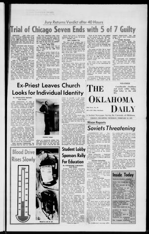 The Oklahoma Daily (Norman, Okla.), Vol. 56, No. 98, Ed. 1 Thursday, February 19, 1970