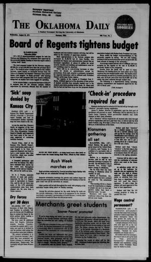 The Oklahoma Daily (Norman, Okla.), Vol. 58, No. 1, Ed. 1 Wednesday, August 25, 1971