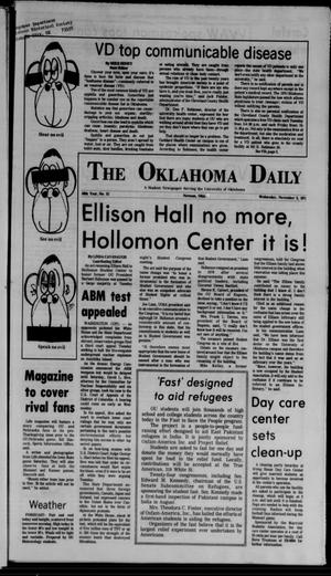 The Oklahoma Daily (Norman, Okla.), Vol. 57, No. 51, Ed. 1 Wednesday, November 3, 1971