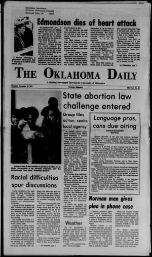 The Oklahoma Daily (Norman, Okla.), Vol. 57, No. 62, Ed. 1 Thursday, November 18, 1971