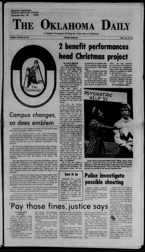 The Oklahoma Daily (Norman, Okla.), Vol. 57, No. 66, Ed. 1 Tuesday, November 30, 1971
