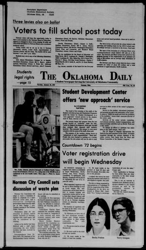 Primary view of object titled 'The Oklahoma Daily (Norman, Okla.), Vol. 58, No. 88, Ed. 1 Tuesday, January 25, 1972'.