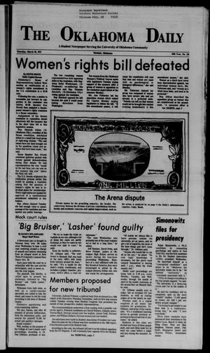 The Oklahoma Daily (Norman, Okla.), Vol. 58, No. 129, Ed. 1 Thursday, March 30, 1972