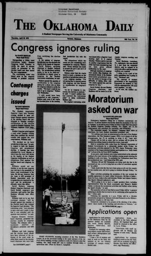 The Oklahoma Daily (Norman, Okla.), Vol. 58, No. 144, Ed. 1 Thursday, April 20, 1972