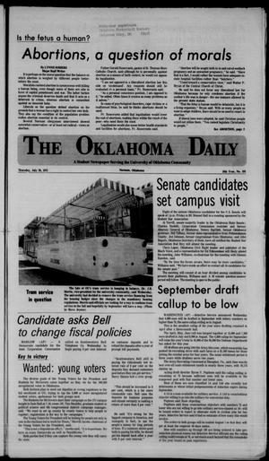 The Oklahoma Daily (Norman, Okla.), Vol. 58, No. 191, Ed. 1 Thursday, July 20, 1972