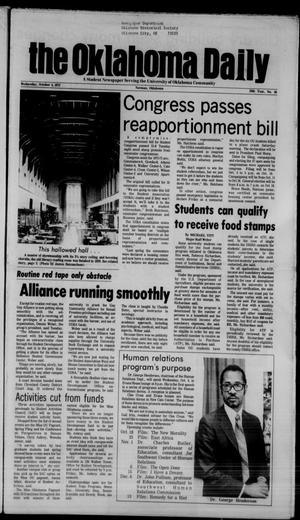 The Oklahoma Daily (Norman, Okla.), Vol. 59, No. 30, Ed. 1 Wednesday, October 4, 1972